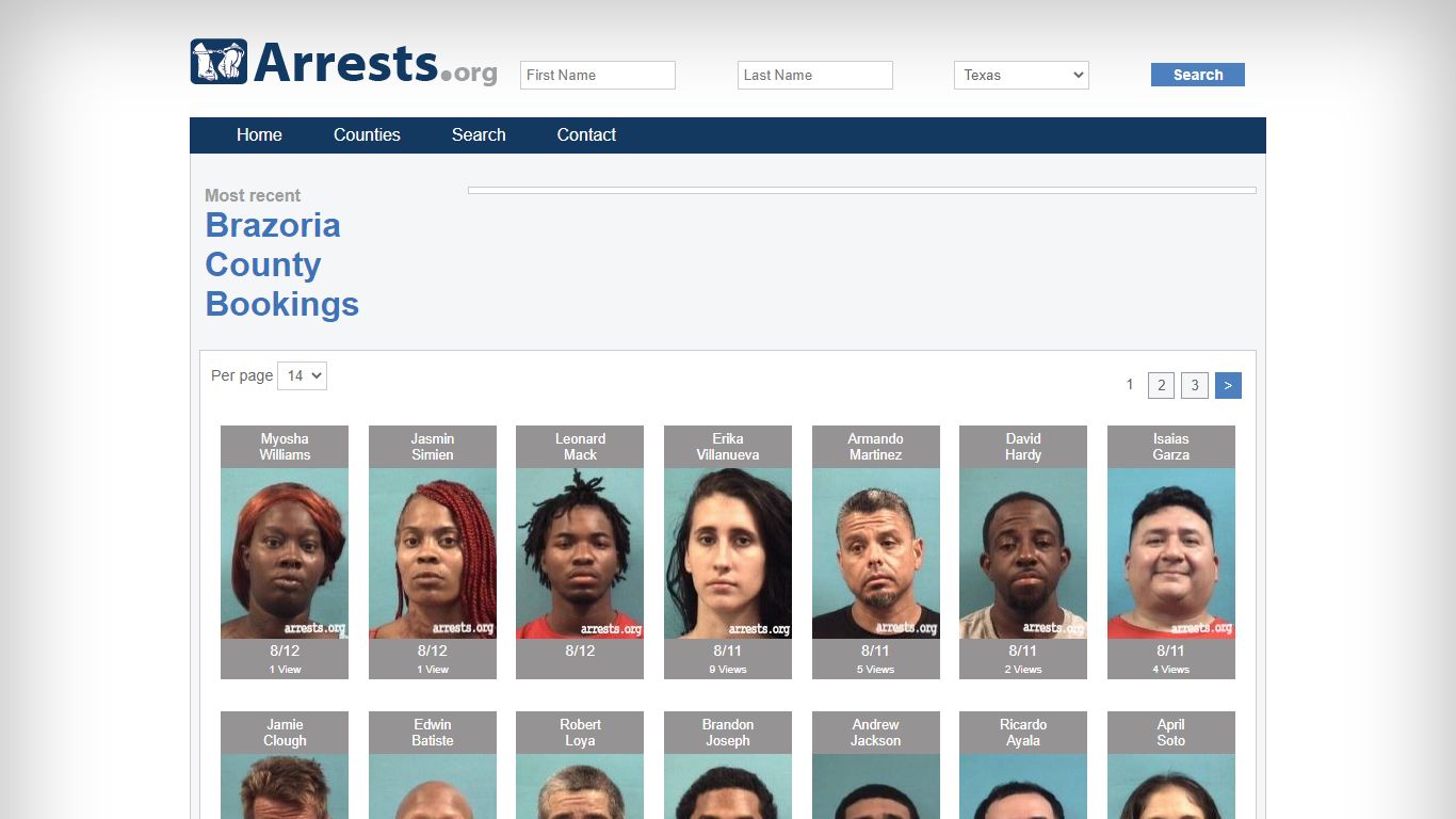 Brazoria County Arrests and Inmate Search